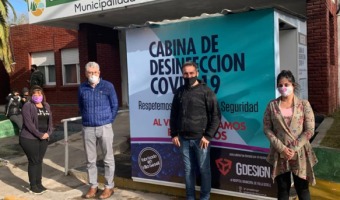 EL MUNICIPIO RECIBI LA DONACIN DE UNA CABINA SANITIZANTE