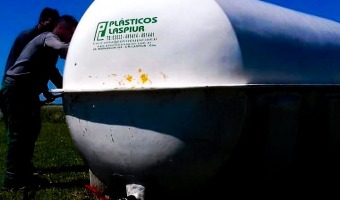 SE INSTAL UN TANQUE DE 8000 LITROS EN EL AERDROMO