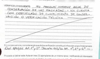 CONTINAN LAS INFRACCIONES POR INCUMPLIMIENTO A LA CONSERVACIN DE FACHADAS