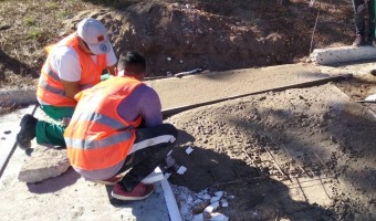 TRABAJOS DE BACHEO SOBRE EL BOULEVARD