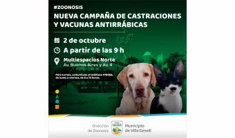 ZOONOSIS: NUEVA CAMPAA DE VACUNACIN Y CASTRACIONES EN MULTIESPACIOS NORTE