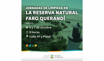 EL 6 Y 7 DE OCTUBRE, SE REALIZARN JORNADAS DE LIMPIEZA EN LA RESERVA NATURAL FARO QUERAND