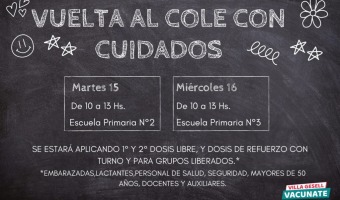 COVID-19: VACUNACIN ITINERANTE EN LAS ESCUELAS