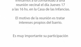 PROYECTAR EN COMUNIDAD: REUNIN ABIERTA EN LA CASA DE LAS INFANCIAS