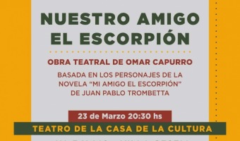 SE PRESENTAR NUESTRO AMIGO EL ESCORPIN EN LA CASA DE LA CULTURA