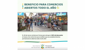 MAANA COMENZAR EL CENSO ANUAL CON BENEFICIOS PARA COMERCIOS ABIERTOS TODO EL AO