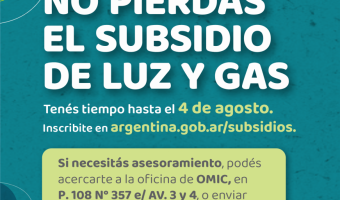 INFORMACIN IMPORTANTE PARA MANTENER EL SUBSIDIO DE LUZ Y GAS
