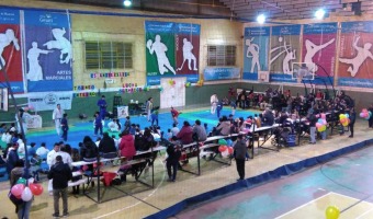 Encuentro de Judo y Lucha Olmpica en el Polideportivo