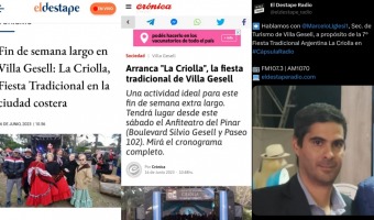 EXCELENTE REPERCUSIN EN MEDIOS NACIONALES POR LA FIESTA TRADICIONAL 