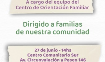 COMIENZA EL CICLO DE JORNADAS DEL TALLER DE HERRAMIENTAS DE CUIDADO PARA FAMILIAS EN EL CENTRO COMUNITARIO SUR