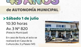 45 ANIVERSARIO DE LA AUTONOMA MUNICIPAL