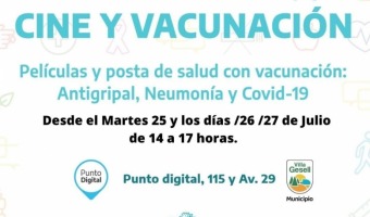 LAS JORNADAS DE CINE Y VACUNACIN CONTINAN HOY Y MAANA