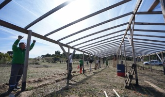 COMENZ LA CONSTRUCCIN DEL INVERNCULO EN EL FUTURO PARQUE AMBIENTAL